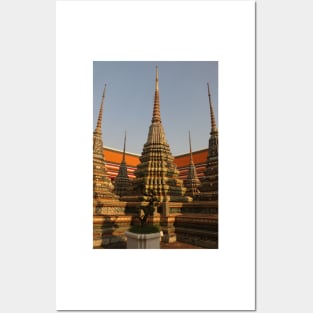 A group of small stupa at Phra Chedi Rai in Wat Pho temple, Bangkok Posters and Art